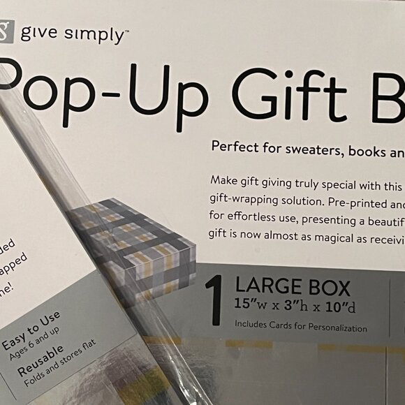 Pop-Up Gift Boxes - LARGE (Set of 2) by Give Simply (New) (holiday/x) - Picture 5 of 7